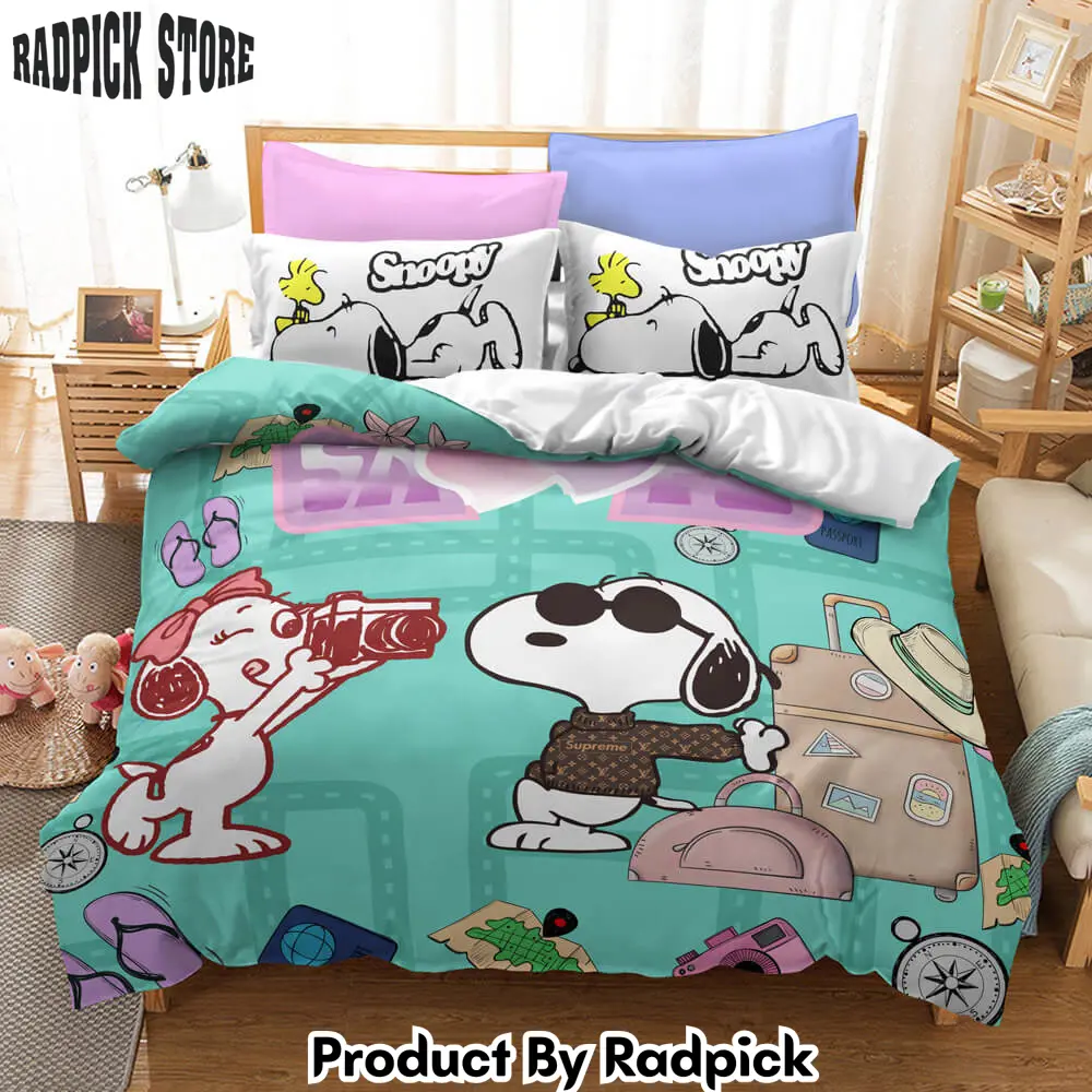 Snoopy cosplay bedding duvet cover halloween sheets bed set  rp0425501